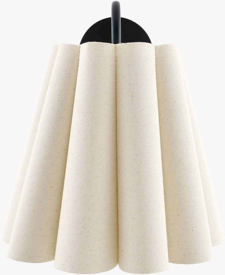 Rich Light Gray Traditional Wall Sconce with linen details for hallway or bedroom lighting