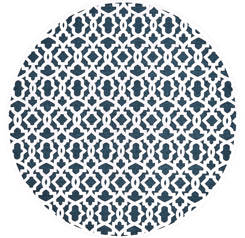 Feizy Saphir Mira Modern Geometric - Blue/Green/White Area Rug - Clearance