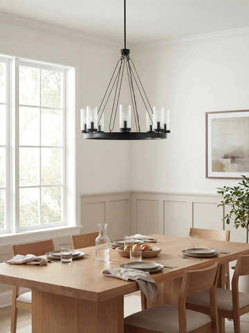 Kaufering Black Chandelier