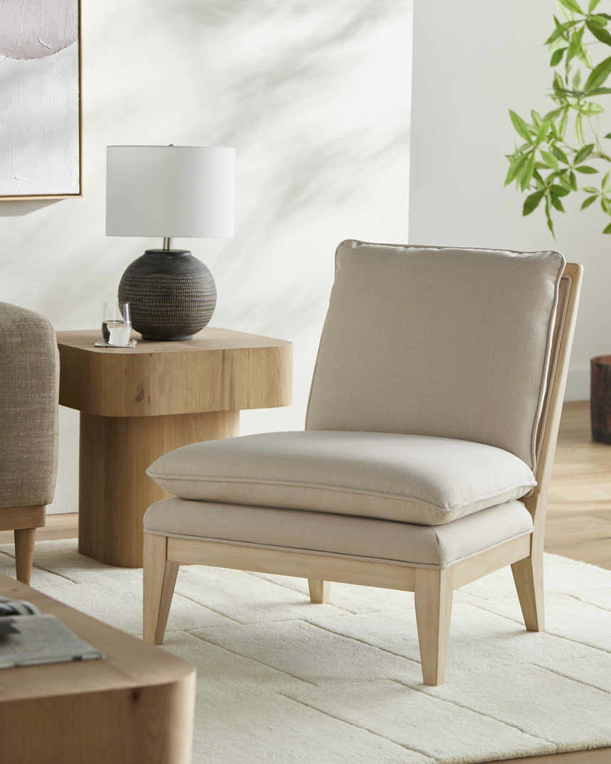 Moscavide Beige Accent Chair