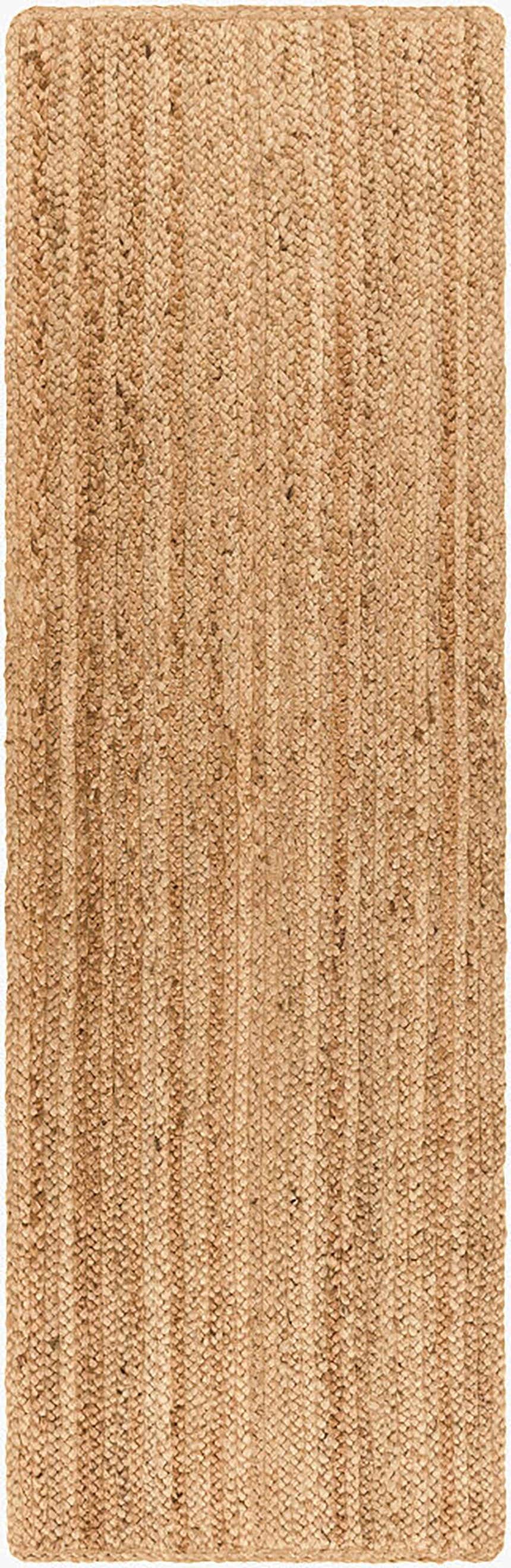 Made to Order Custom Size Tan Shippagan Jute Braided Area Rug