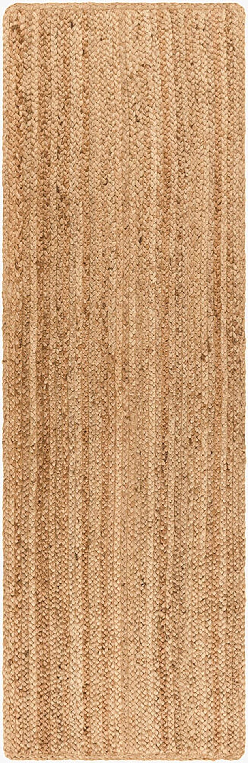 Made to Order Custom Size Tan Shippagan Jute Braided Area Rug