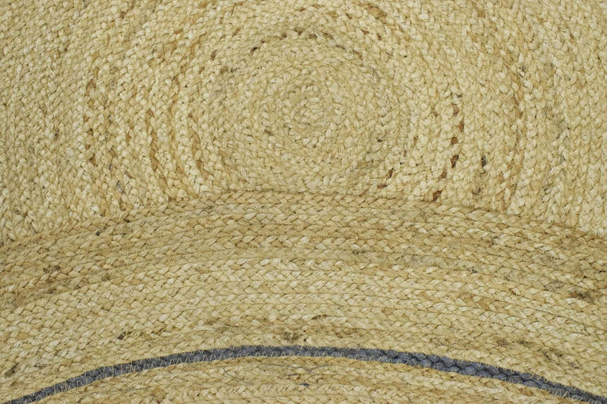 100% ALL NATURAL FIBER HAND BRAIDED BOHO ROUND JUTE RUG | JR25R