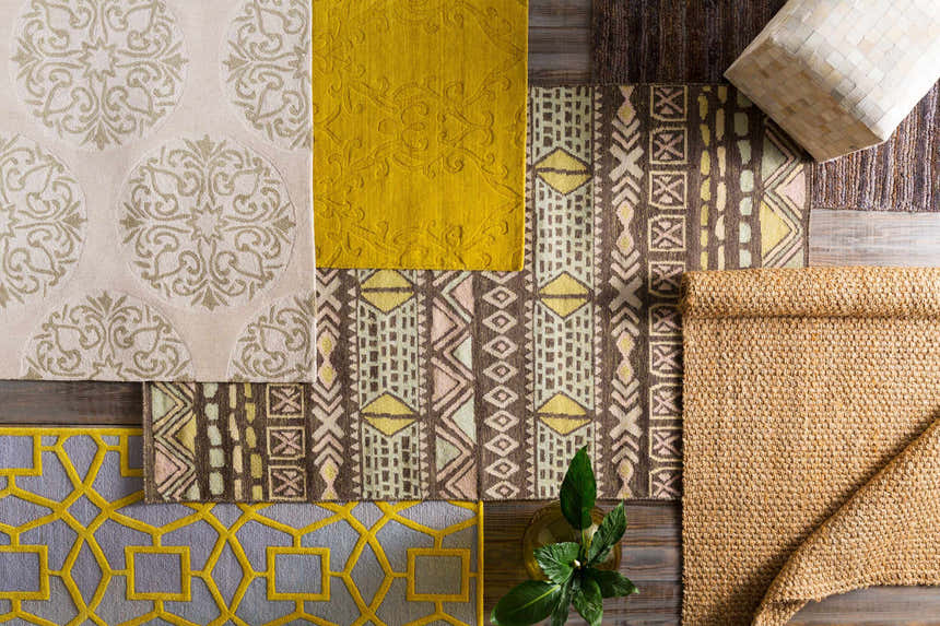 Hesperange Southwestern Hair On Hide Ottoman