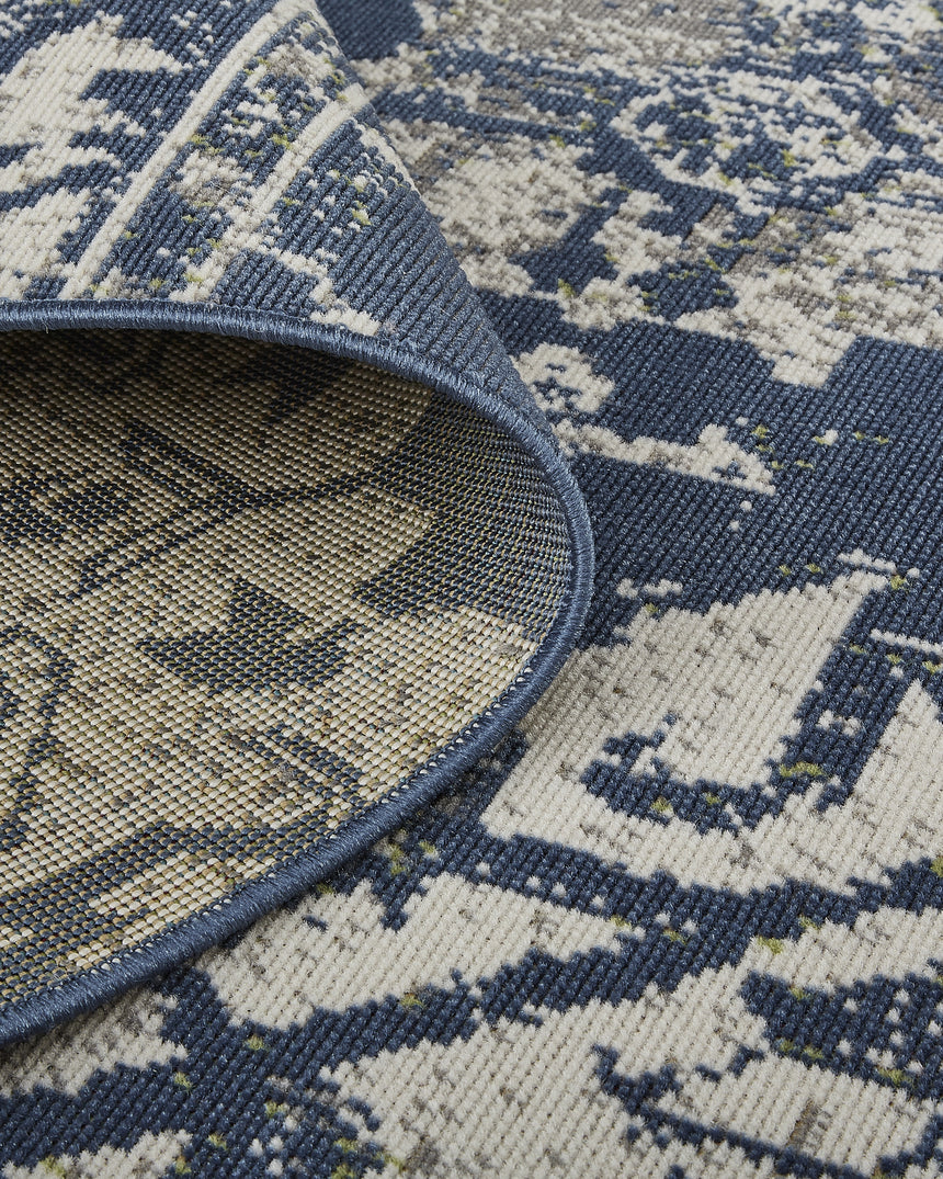 Feizy Foster Transitional Oriental - Blue/Ivory Area Rug - Clearance