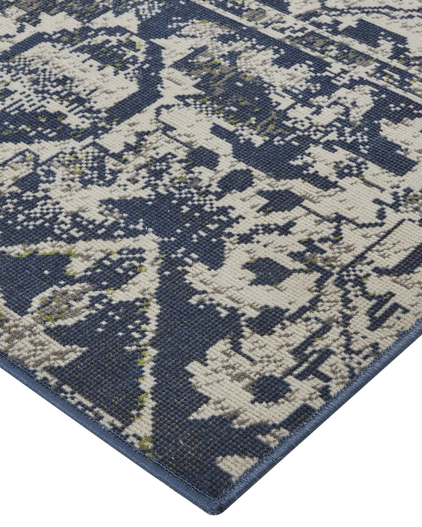 Feizy Foster Transitional Oriental - Blue/Ivory Area Rug - Clearance