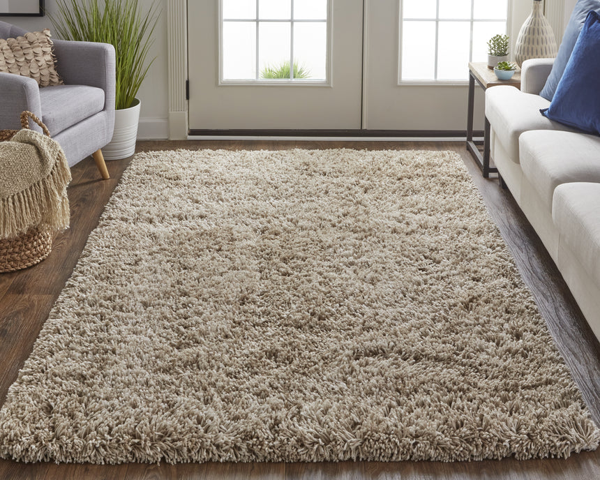 Feizy Stoneleigh Modern Solid - Tan/Ivory Area Rug