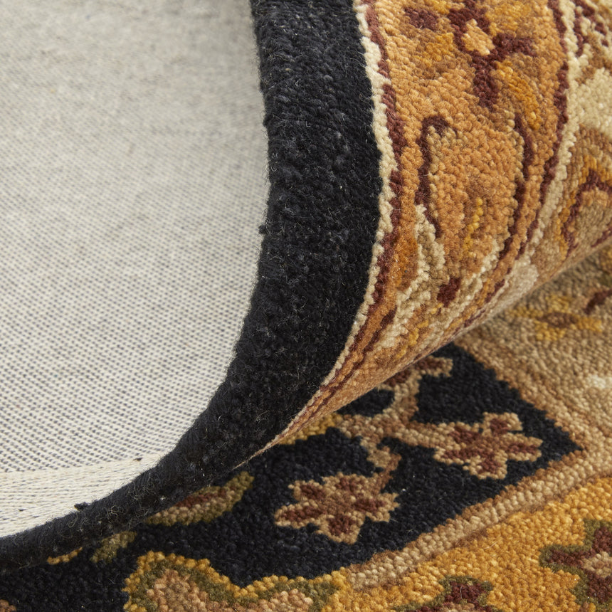 Feizy Wagner Traditional Diamond - Gold/Tan/Black Area Rug