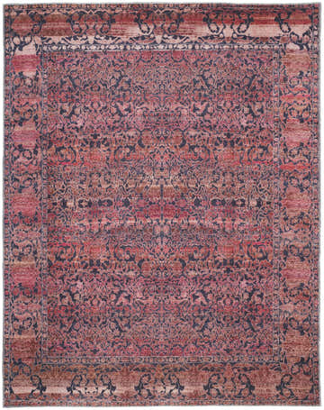 Detailed damask pattern on the Feizy Voss Orange/Red/Gray Area Rug. Transitional style. Design-Rectangle