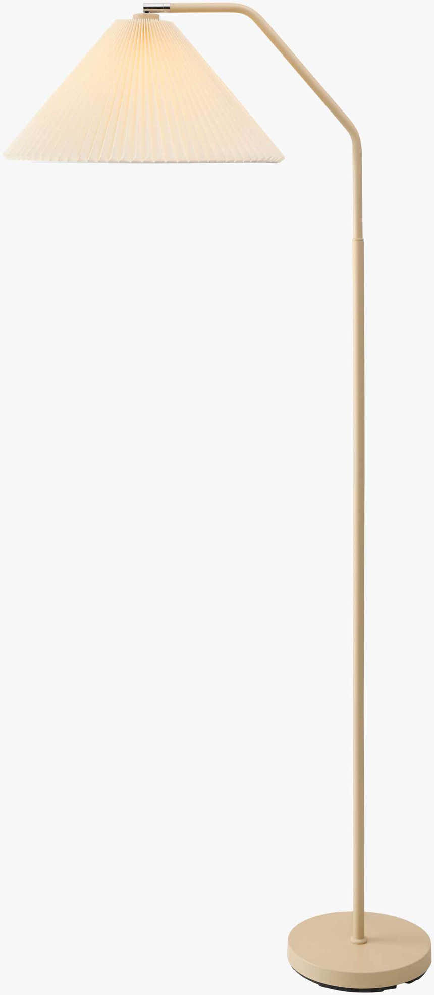Light Gray Rustic Floor Lamp with linen details for living rooms or reading corners
