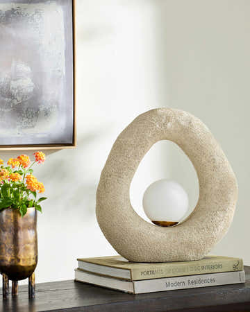 Orange Modern Table Lamp for bedside or console tables
