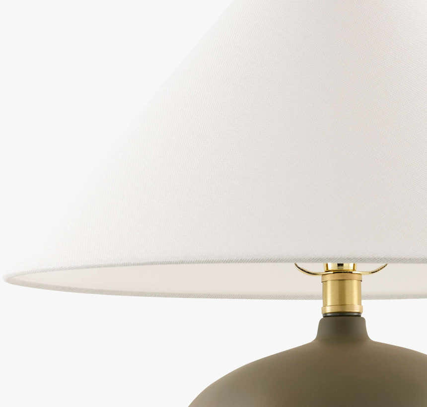 Ombre Ceramic Table Lamp with Linen Shade