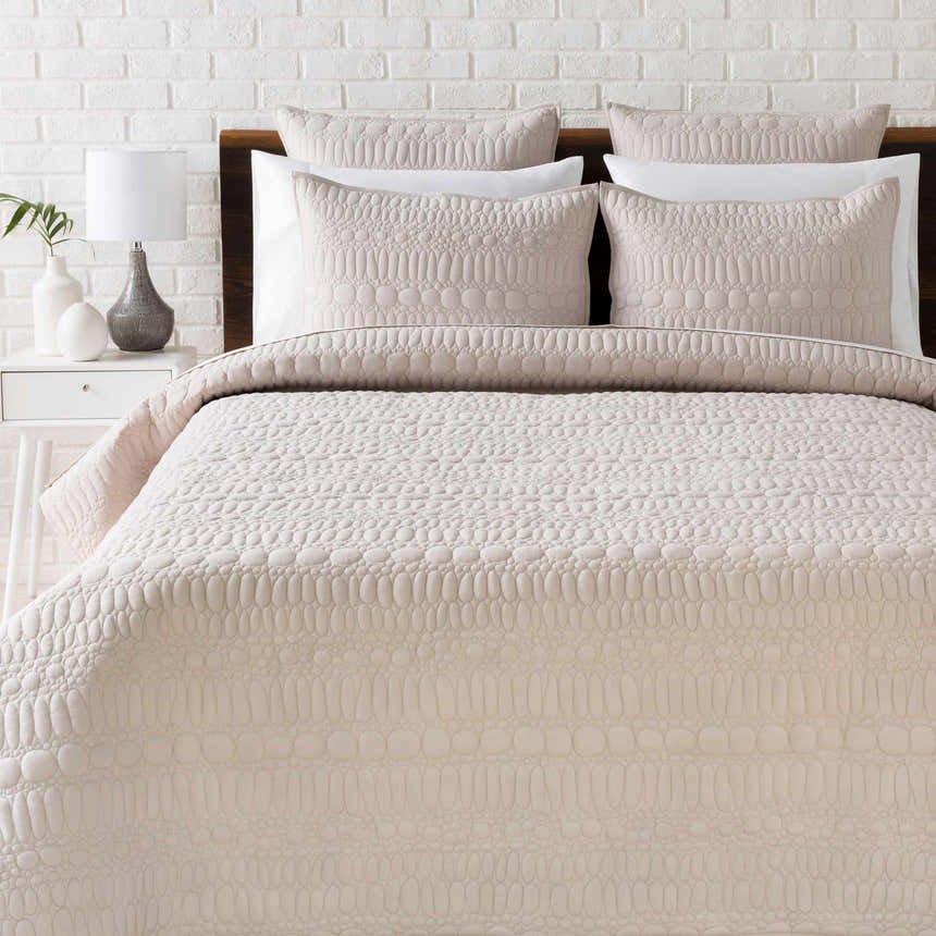 Margos Textured White Bedding Euro Sham - Clearance