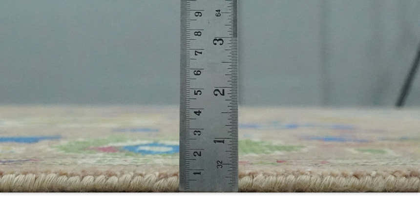 Peach, Blue and Olive Hand knotted Traditional Custom Made Oushak wool Area Rug