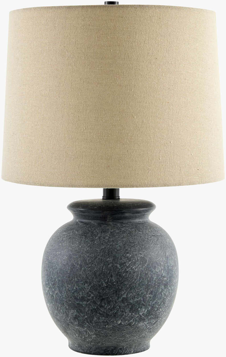 Cofrentes Traditional Gray & White Ceramic Table Lamp
