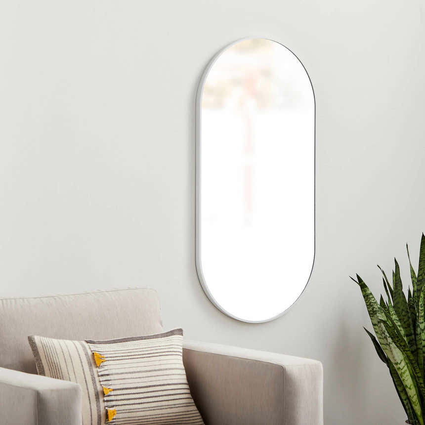 Hagenburg White Iron Frame Mirror