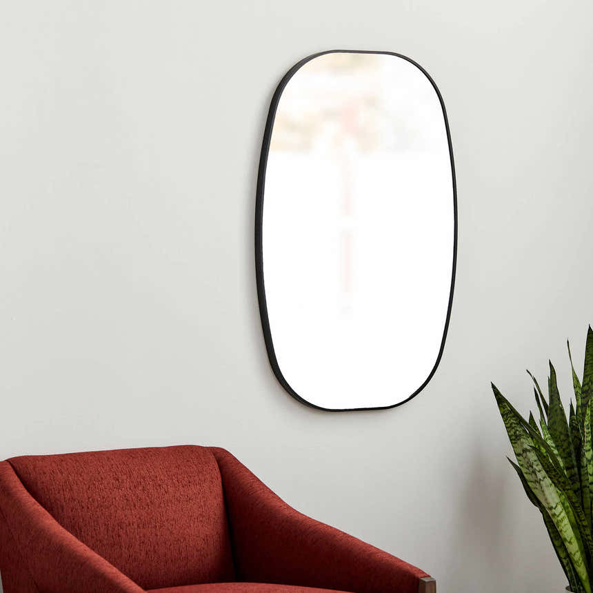 Kopparberg Black Gold Frame Round Mirror