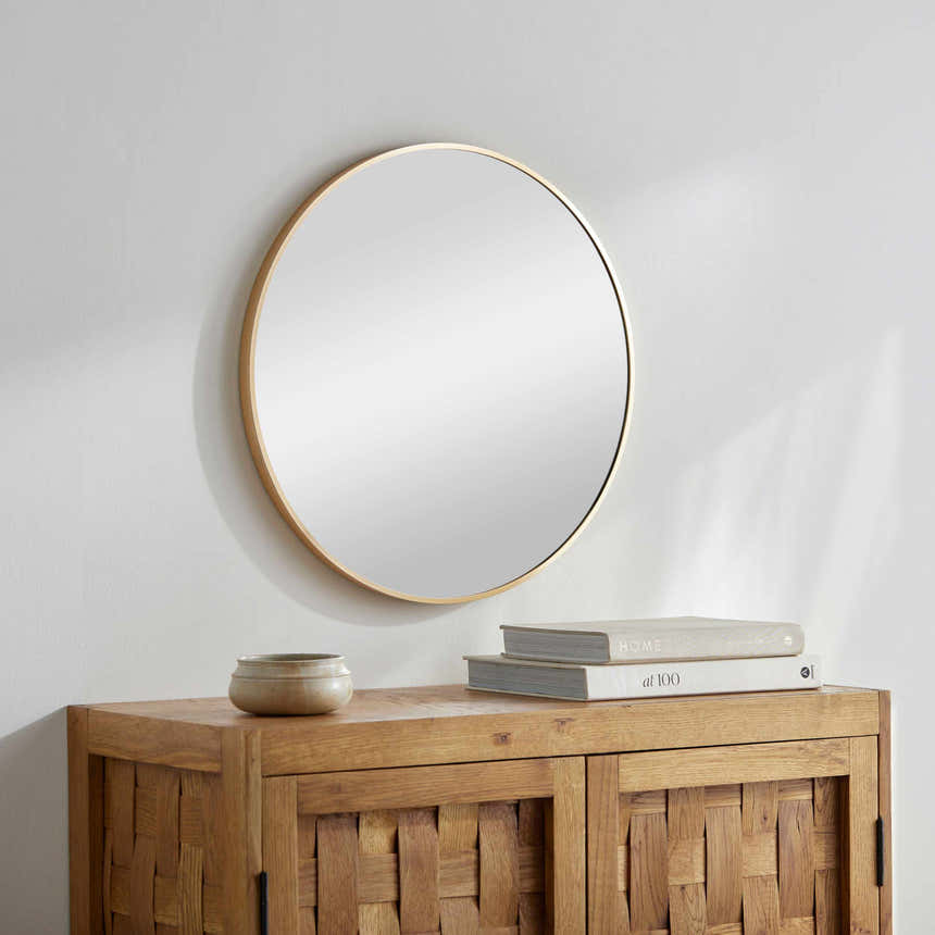 Pontalina Round Gold Mirror