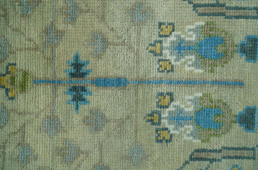 Ready to Ship 9x12 Tree of life Beige and Blue Traditional Hand Knotted Wool Rug