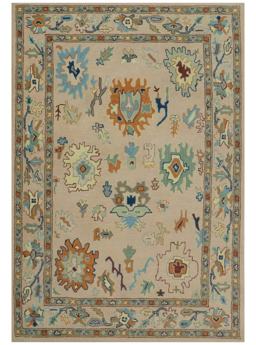 Ready to Ship Hand Tufted Pink Modern Colorful Oushak Rug, Kids, Living Room Rug