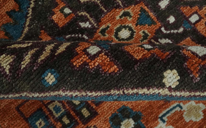 Ready to ship Rust, Ivory and Brown Oriental Traditional Area Rug