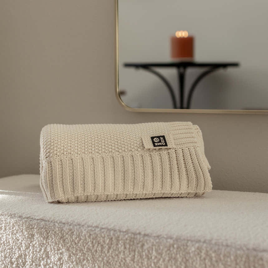 Regenerative Organic Knitted Blanket