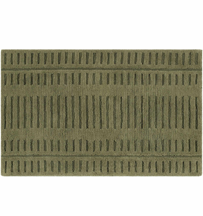 Washable Wool Rug - Green