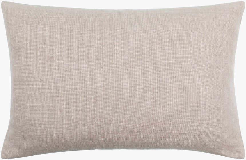 Linbar Beige Black and Off White Vertical Stripe Color Block with Running Stitch Cottage Cotton Lumbar Pillow - Clearance