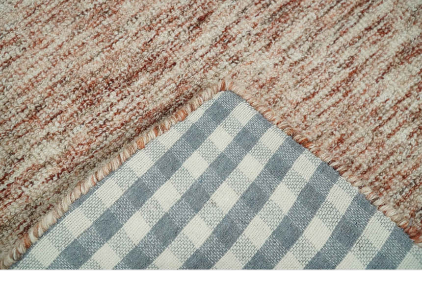 Rust and Ivory Abstract Layering Multi Size Area Rug