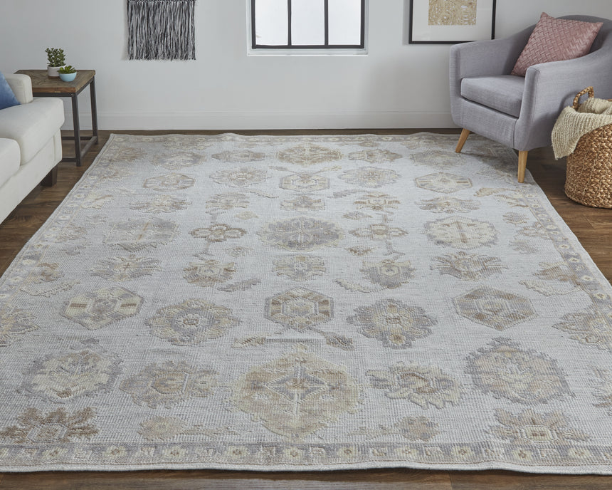 Feizy Wendover Transitional Oriental - Ivory/Silver/Tan Area Rug