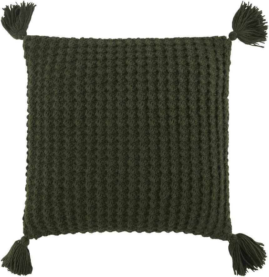 Litzy Dark Green Throw Pillow