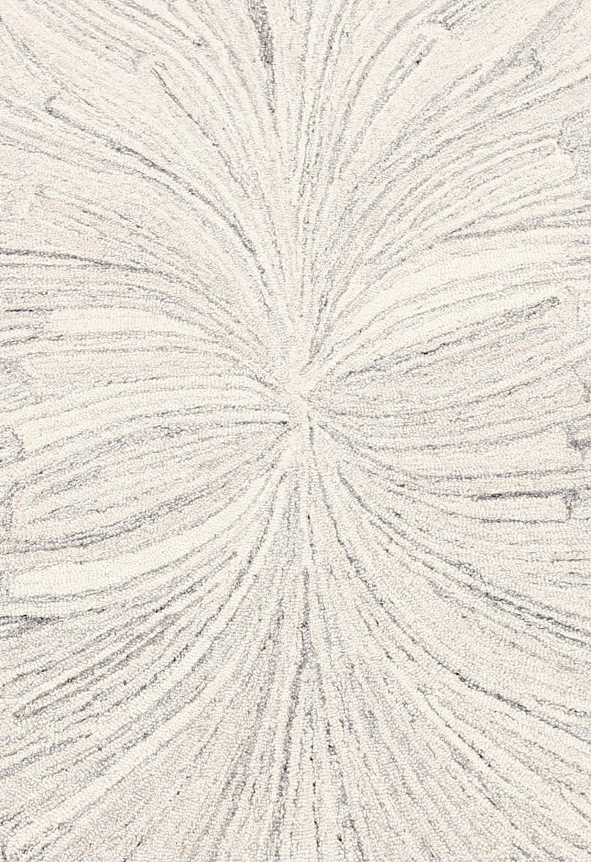 Snow Bloom Beige Hand Tufted 5x7 Wool Area Rug