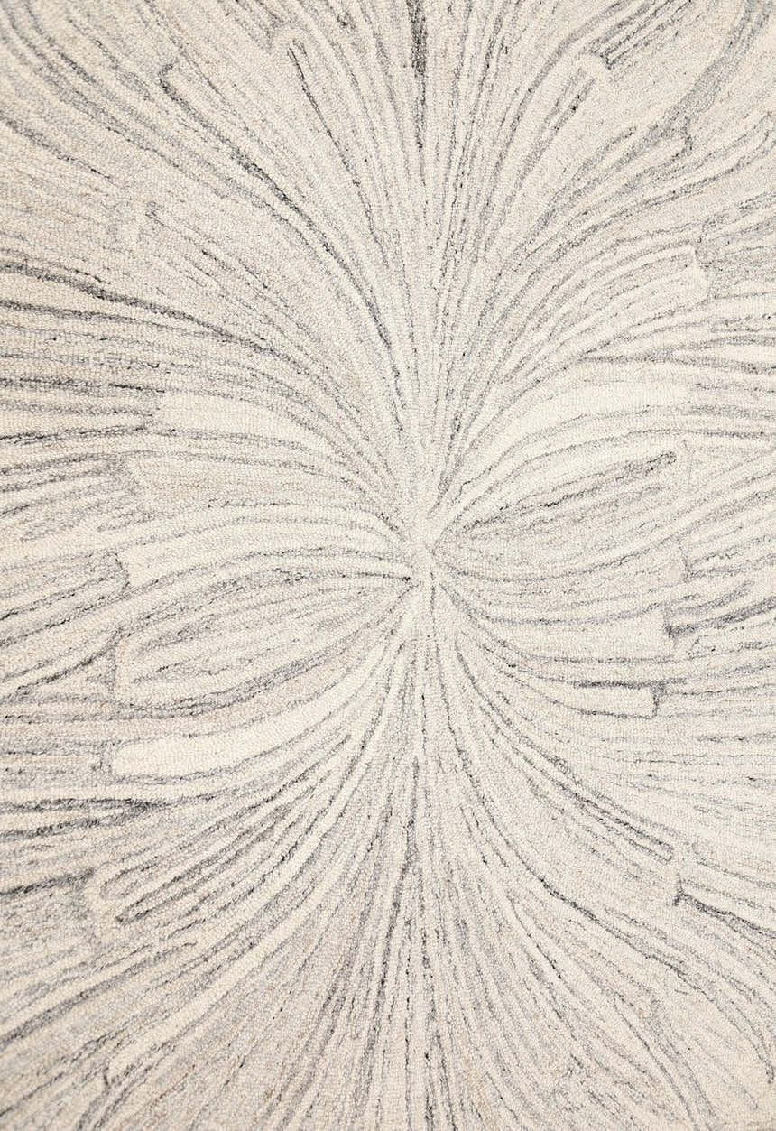 Snow Bloom Beige Hand Tufted 5x7 Wool Area Rug
