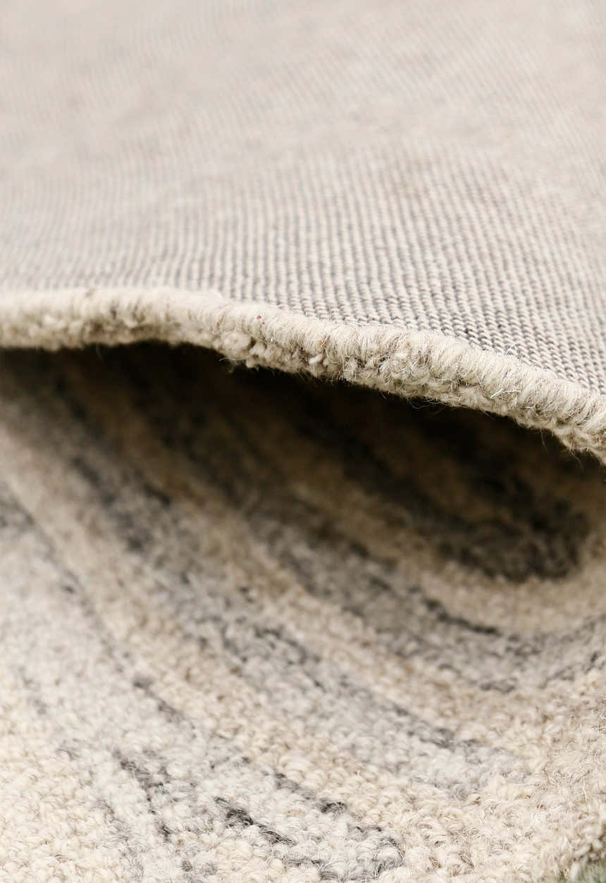 Snow Bloom Beige Hand Tufted 5x7 Wool Area Rug