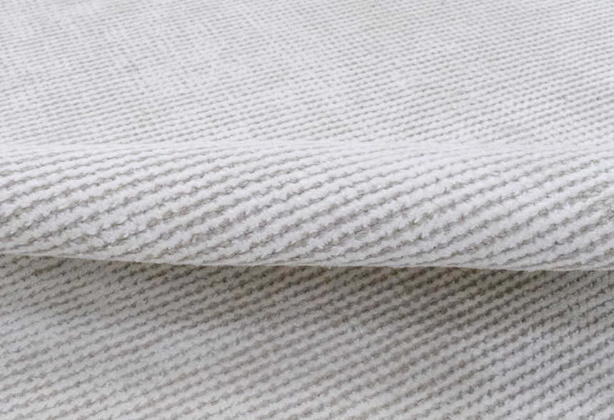 Modern Solid White Hand Made Textured Wool Area Rug