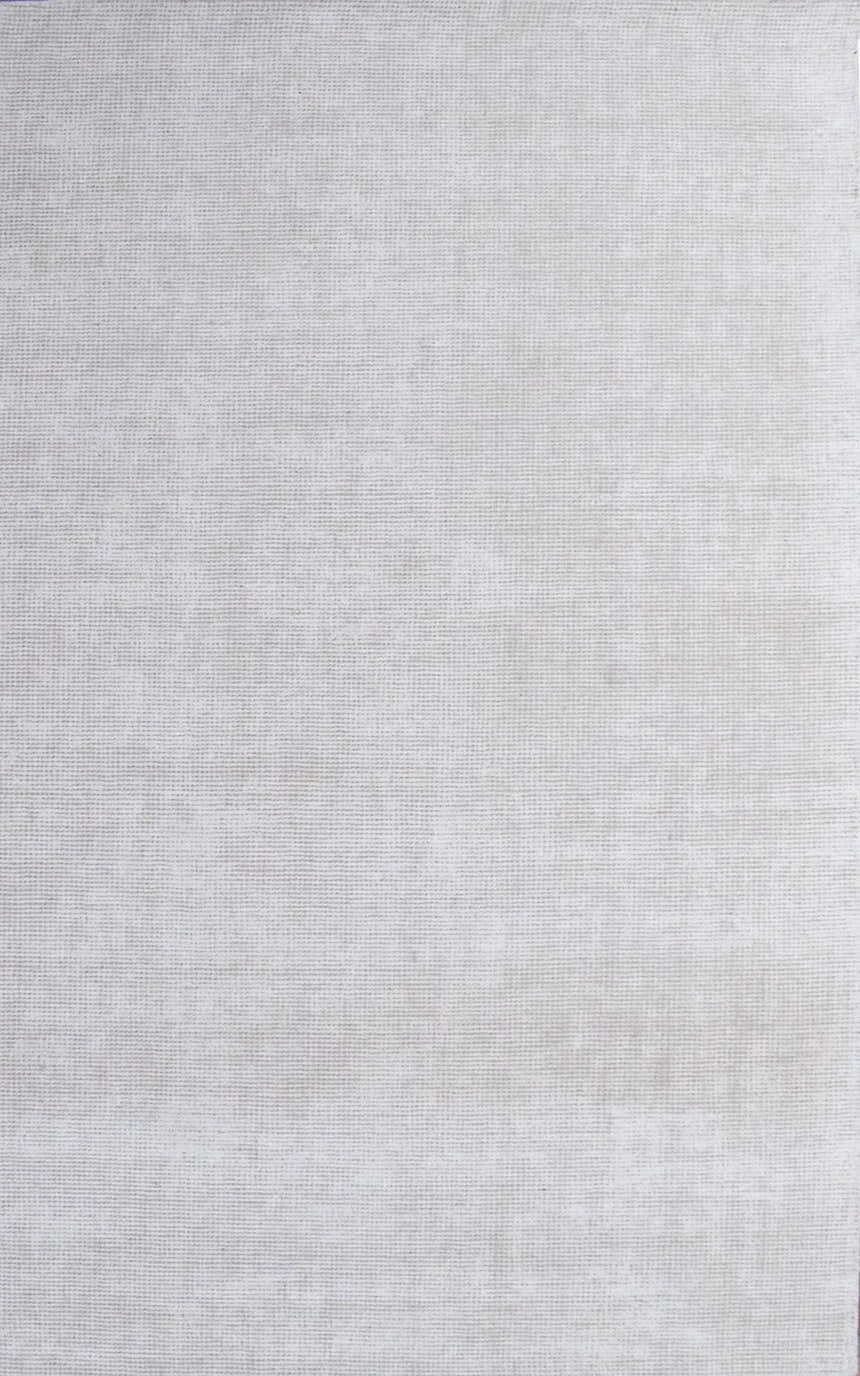 Modern Solid White Hand Made Textured Wool Area Rug