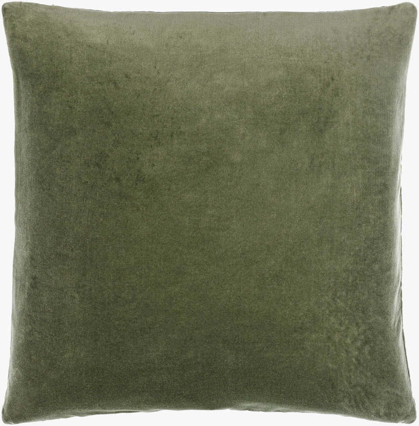 Rahiq Forest Green Border Cotton Throw Pillow - Clearance