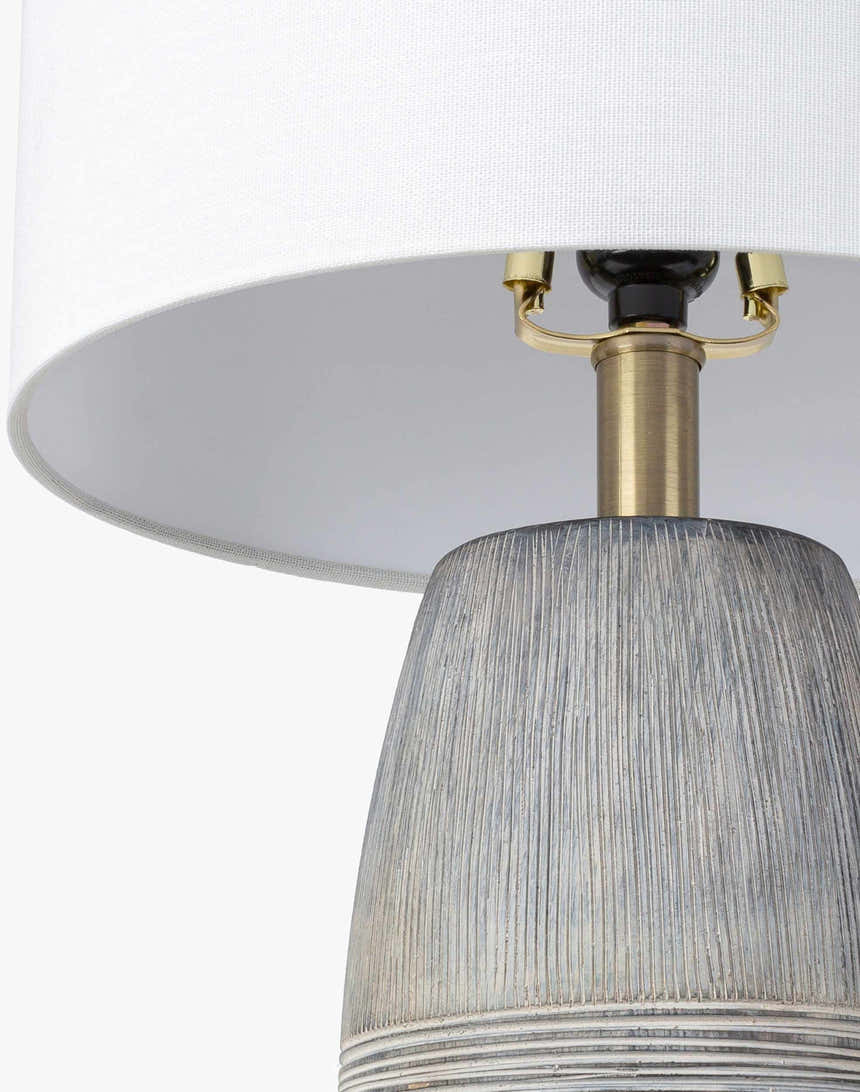 Mabayo Ribbed White Ceramic Table Lamp