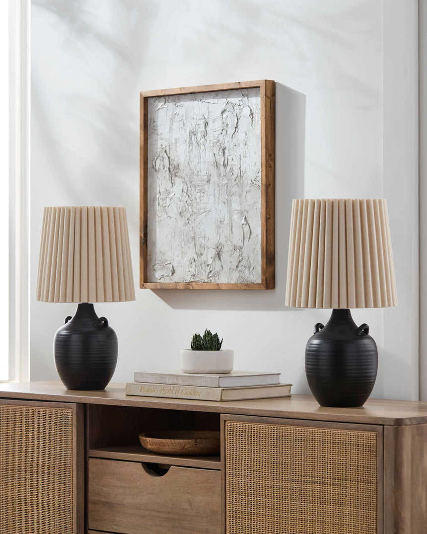 Marostica Black & Cream Ceramic Table Lamp