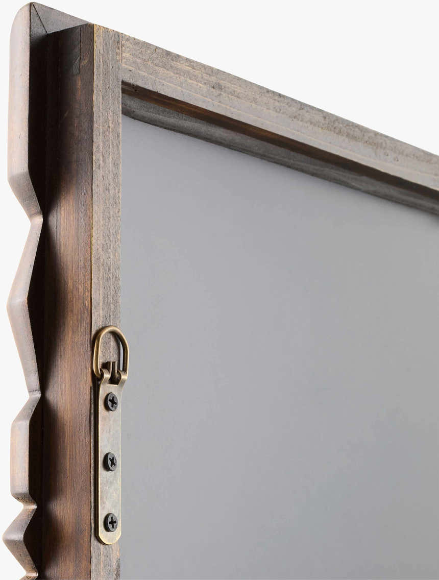 Wehai Dark Brown Wood Mirror