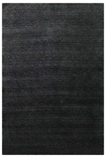 Terrain Hand Loomed Modern Charcoal Solid Design Wool Area Rug