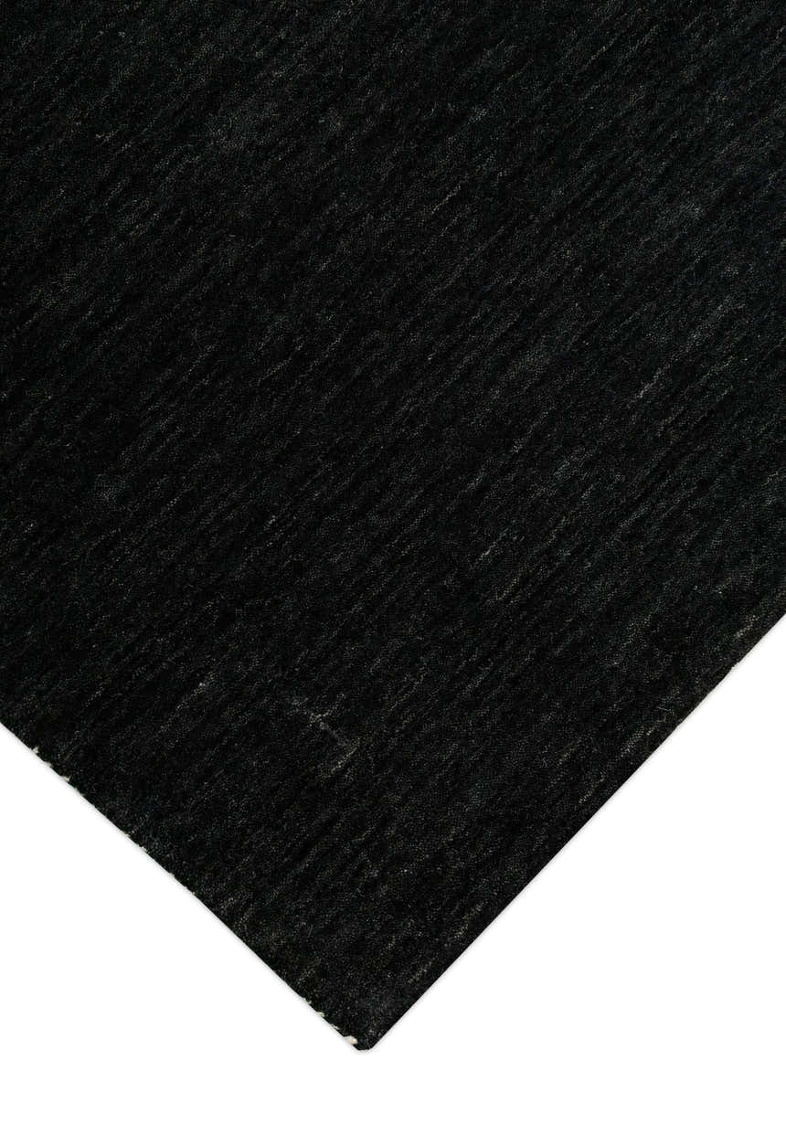 Terrain Hand Loomed Modern Charcoal Solid Design Wool Area Rug
