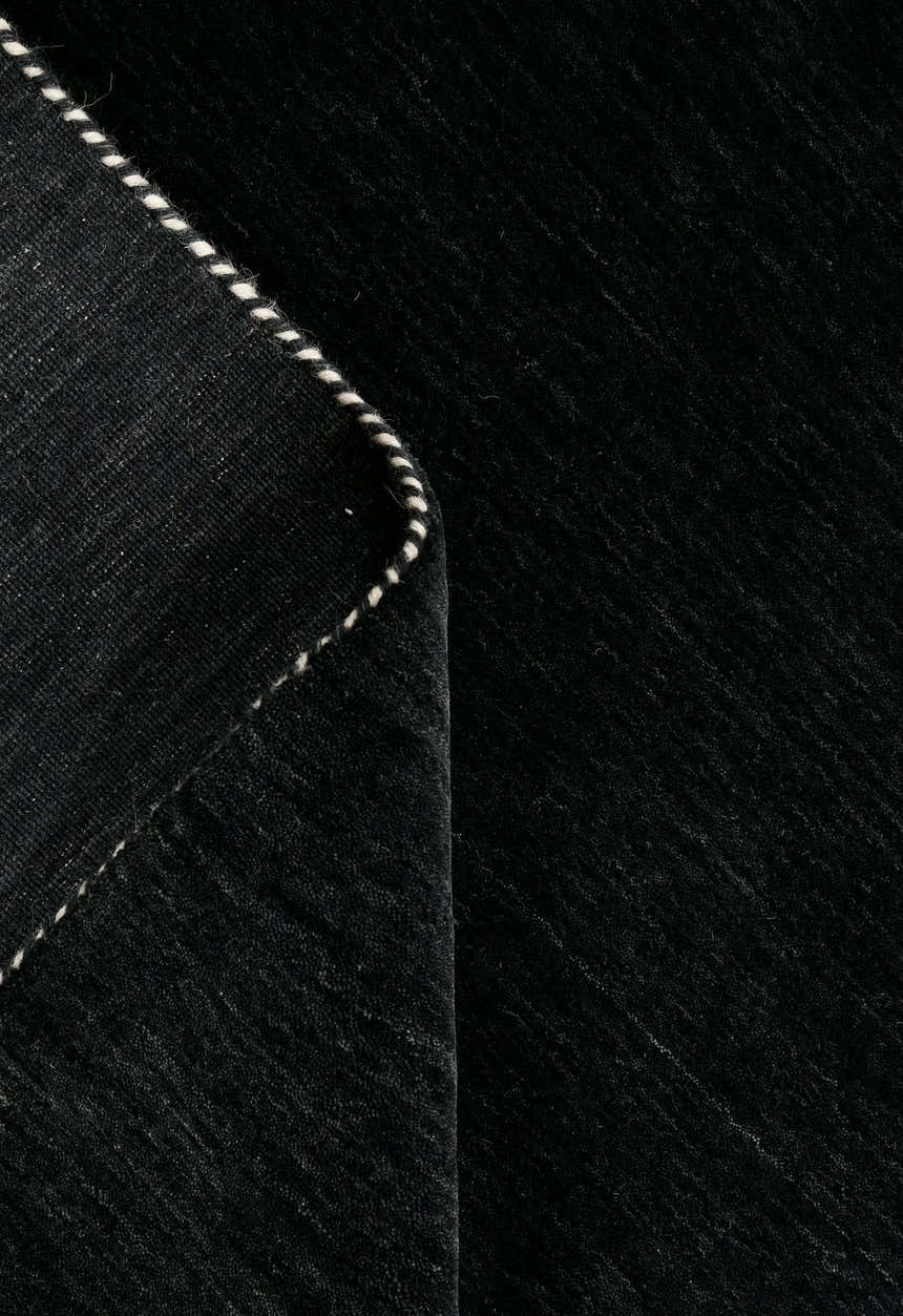 Terrain Hand Loomed Modern Charcoal Solid Design Wool Area Rug