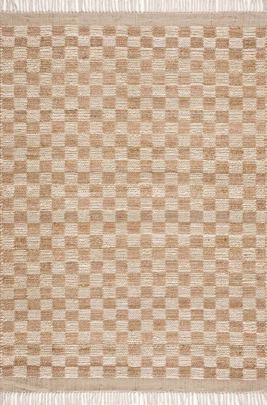 Made to Order Custom Size Ionut Checkered Jute Area Rug