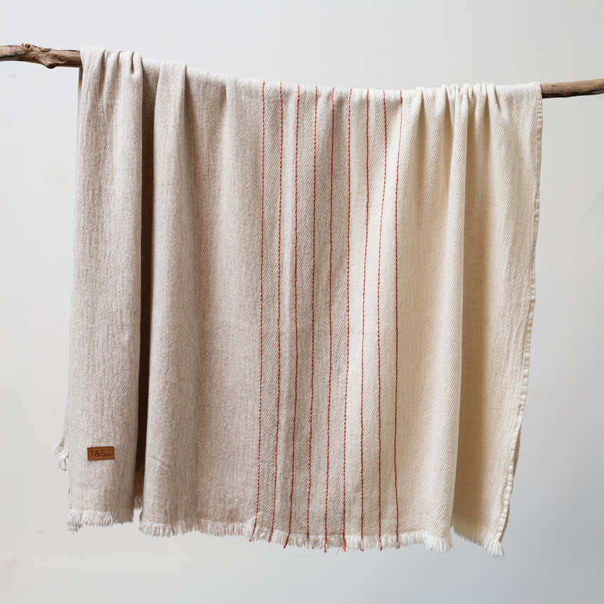 Horizon Throw - Cream, beige and rust