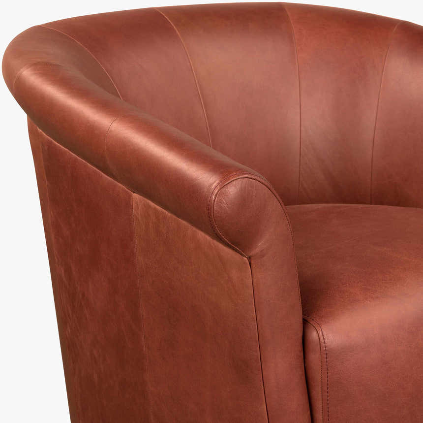 Bisignano Brown Swivel Chair - Clearance