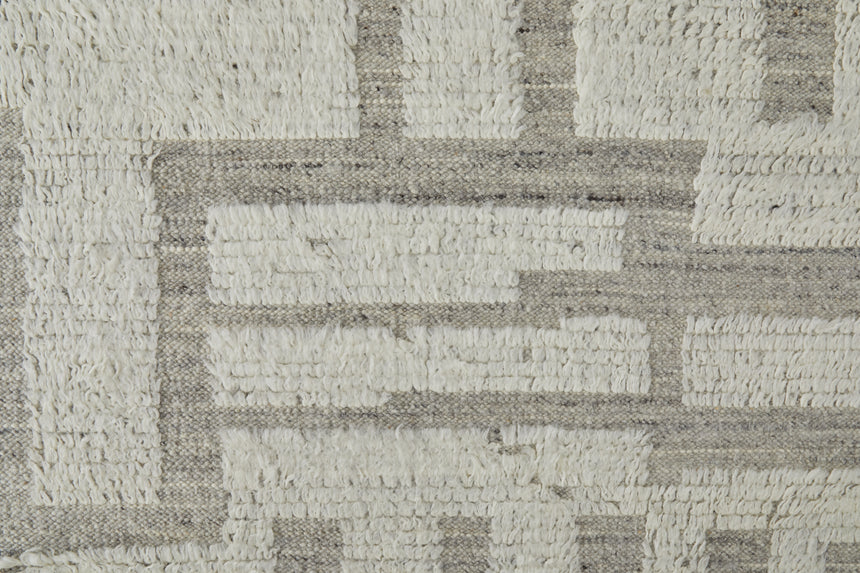 Feizy Ashby Transitional Geometric - Gray/Ivory Area Rug