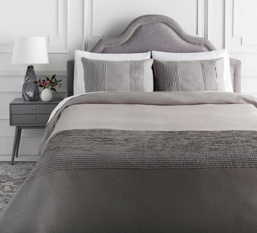 Taytay Gray Upholstered Elegance Bedding Euro Sham - Clearance