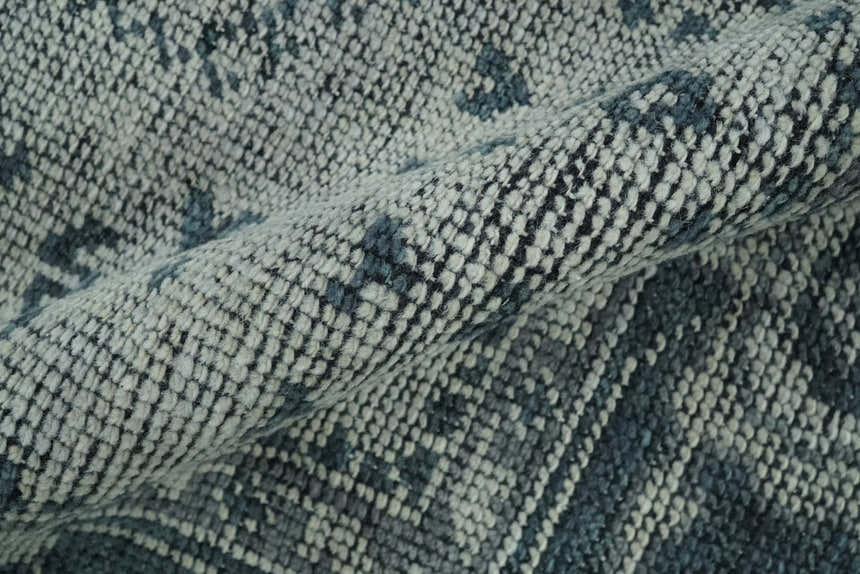 Vintage Style Distressed Traditional Hand Knotted Serapi Silver and Gray Multi Size Area Rug