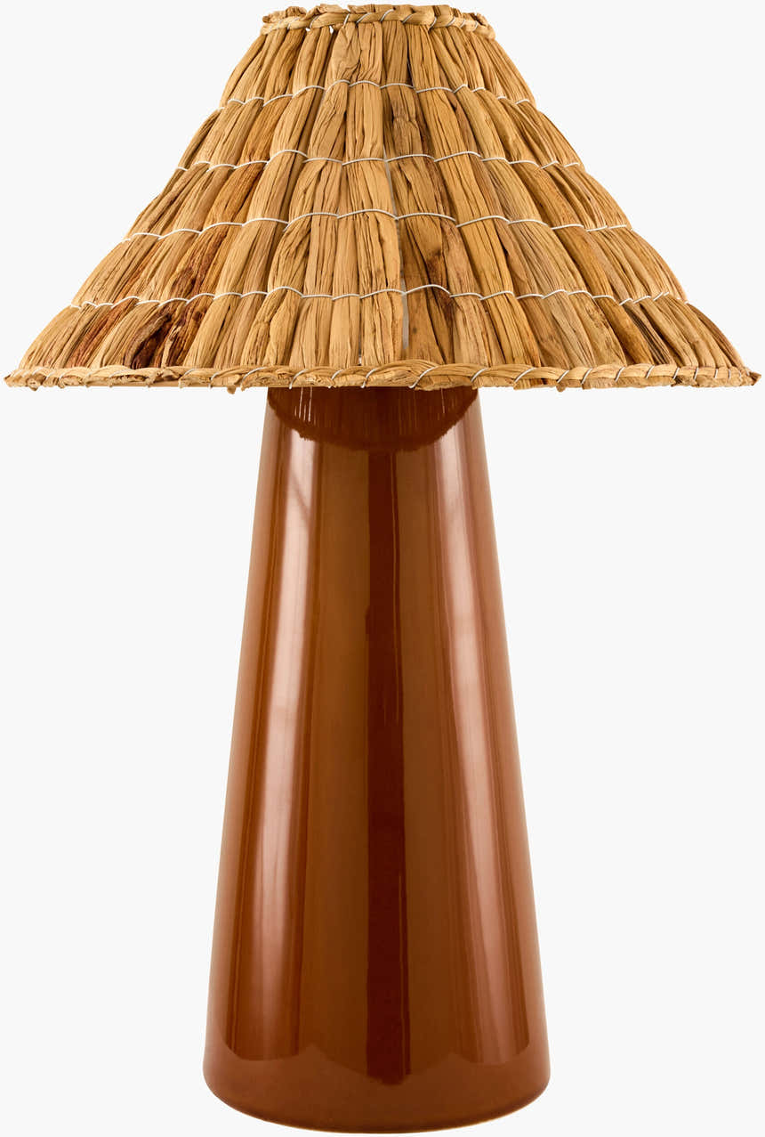 Bright Orange Traditional Table Lamp for bedside or console tables